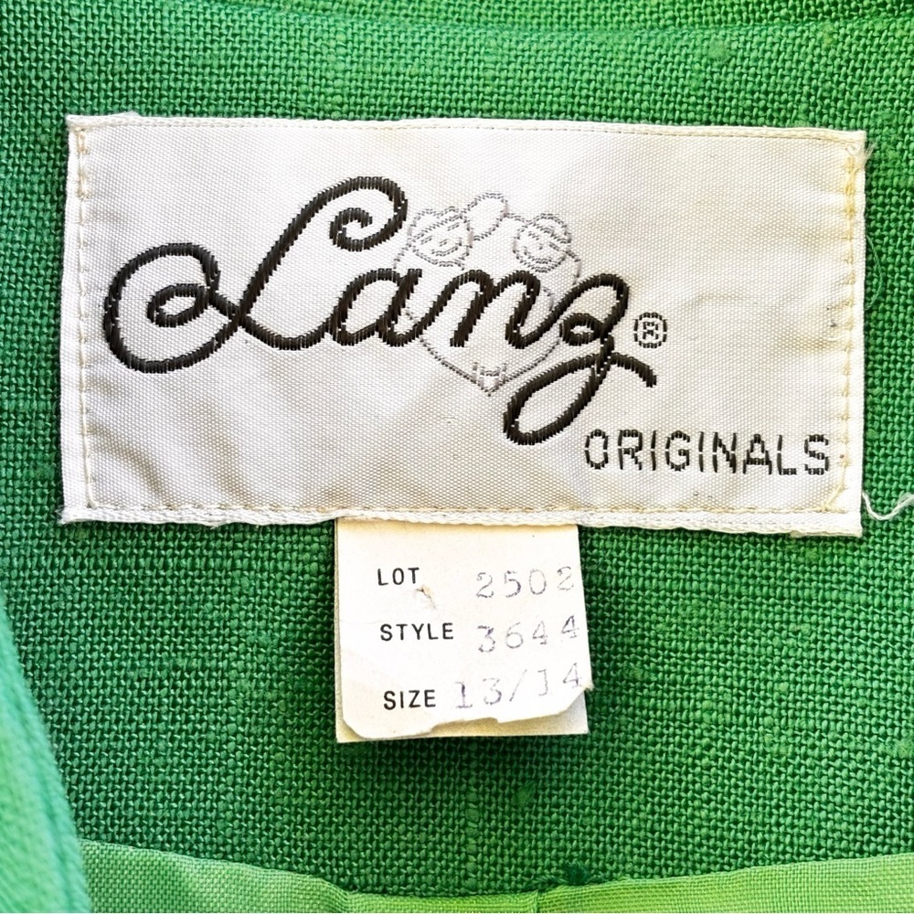 Vintage Lanz Originals Kelly Green Bolero Jacket Size M - Picture 3 of 11